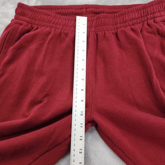 Fleece Factory Pants Mens L Red Pull On Jogger Pockets Casual Athleisure Lounge - Picture 6 of 9